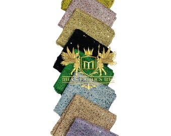 Chain Chemical Lace Fabric: Sequined Polyester Mesh, 50" Wide