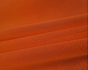 Burnt Orange Power Mesh Fabric 60" Wide, Sold By The Yard ( Many Colors ) Free Shipping