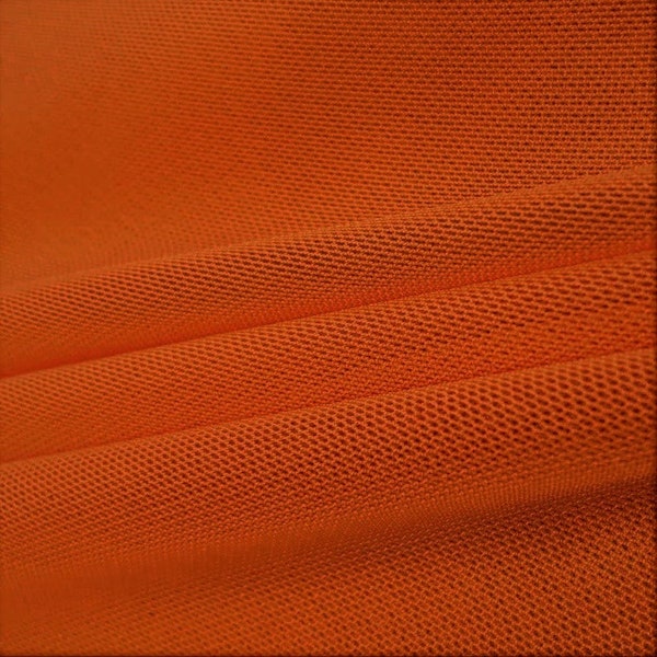 Burnt Orange Power Mesh Fabric 60" Wide, Sold By The Yard ( Many Colors ) Free Shipping