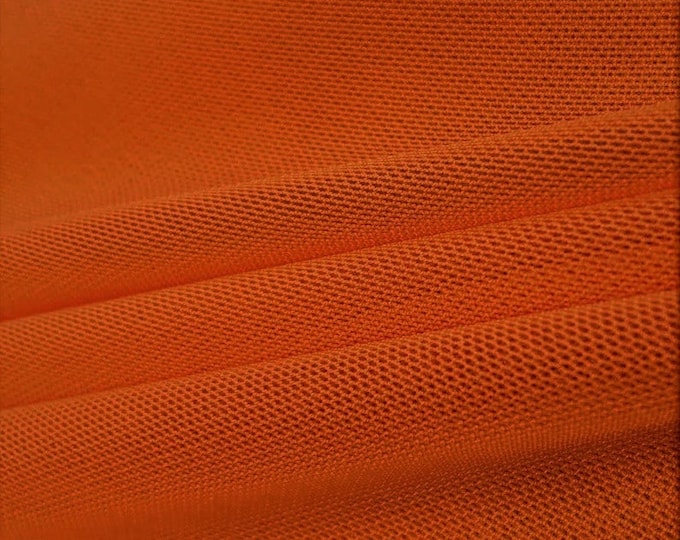 Burnt Orange Power Mesh Fabric 60" Wide, Sold By The Yard ( Many Colors ) Free Shipping
