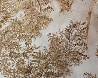 Skin Silver Rhinestones Glitter Fabric on a Mesh By The Yard | Quinceañera Design  Glitter Rhinestones on Mesh Fabric Prom Dress