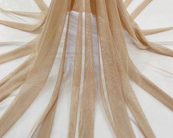 Nude Power Mesh Fabric, #1218 4-Way Stretch, 60" Wide, By The Yard