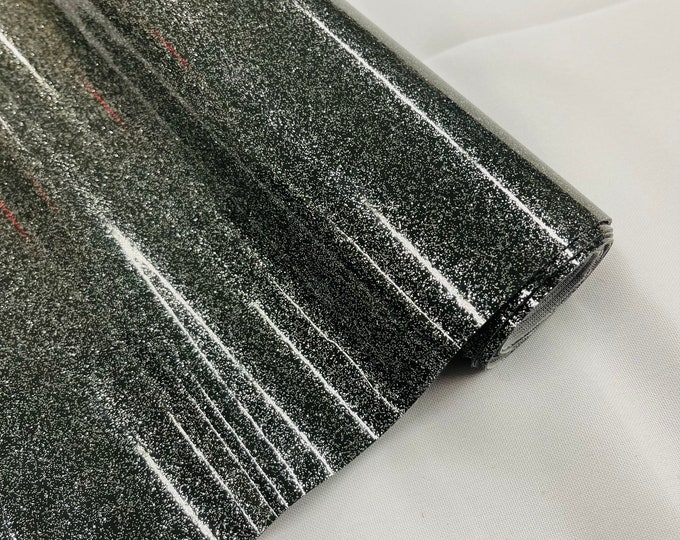 Charcoal Sparkle Glitter Upholstery Vinyl Fabric - 54" Width Sold By The Yard