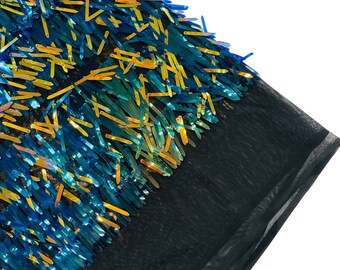 Iridescent Sword Sequins Fabric: Rainbow Costume Craft - 54" Wide