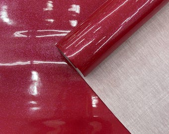 Hot Pink Glitter Upholstery Vinyl Fabric - 54" Wide - Sold By The Yard