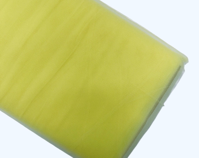 Light Yellow Tulle Fabric Bolt: 54" x 40 Yards, Soft Polyester Netting