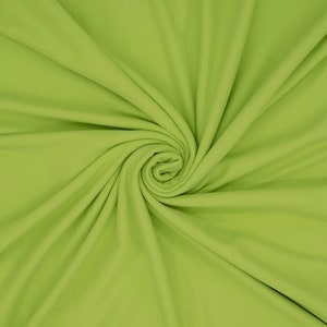 Mia's Fabrics Inc, 58/59" ITY Fabric - Lime Green - 2 Way Stretch Spandex Polyester Knit Jersey Fabric Sold By The Yard