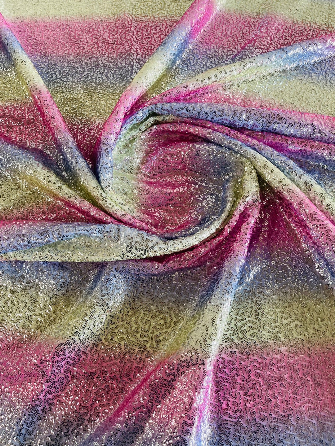 5 Mm Wendbarer Paillettenstoff Meerjungfrauen-Look - 140 Cm Breit, Halber Meter, Schwarz & Gold, Für Nähprojekte & Deko