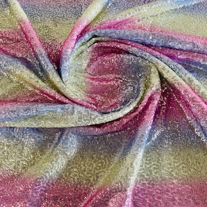 Rainbow Sequin Fabric: Mini Glitz Multi Color, By The Yard