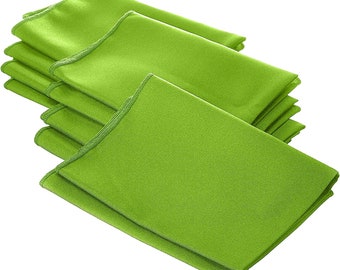 Lime Green Polyester Poplin Napkin: 18-Inch Party & Wedding Dinner Linens