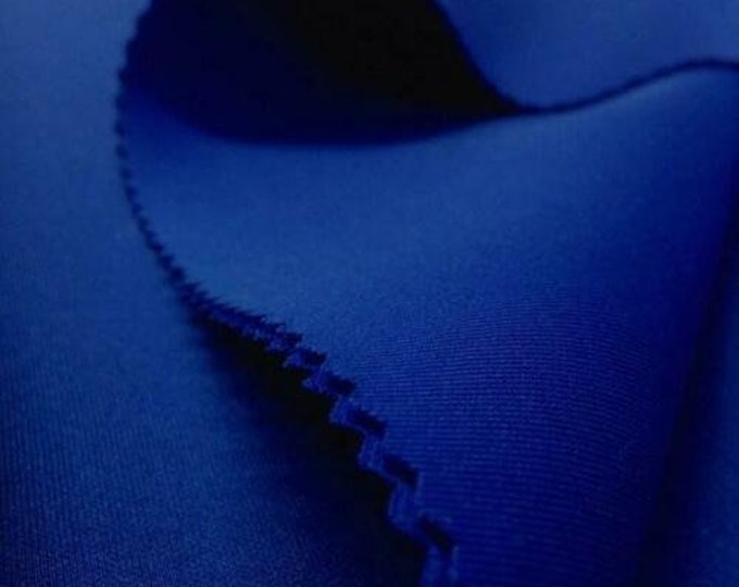 Mia's Fabrics Inc, Scuba Fabric - Royal Blue - Neoprene Polyester Spandex 58/60" - Nylon Spandex Fabric Sold By The Yard (Pick a Size)