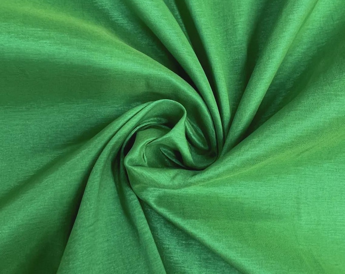 Green Taffeta Stretch Fabric 2-Way Stretch, Spandex Polyester 58" Wide Sold by The Yard