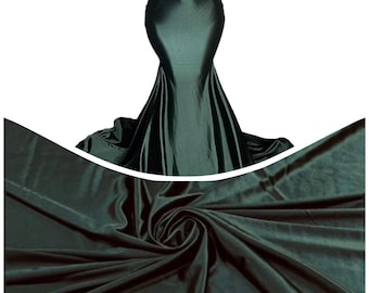 Hunter Green Shiny Spandex Fabric: 4-Way Stretch Milliskin, 58" Wide - by The Yard
