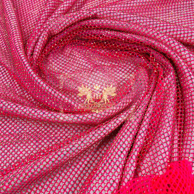 Fishnet Opacity Rhinestone Rhinestone Fishnet Fabric - Etsy