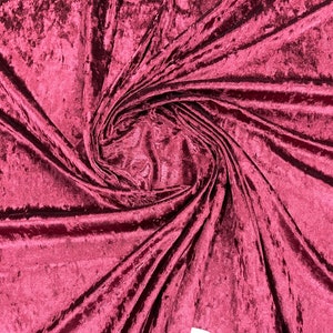 Burgundy Stretch Crushed Velvet Fabric: 58&quot;/60&quot; Wide, Apparel, Costume