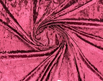 Burgundy Stretch Crushed Velvet Fabric: 58"/60" Wide, Apparel, Costume
