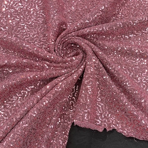 Mauve 4 Way Stretch Lurex Fabric By Yard, Shiny Sequins Lurex Fabric, Shimmer Lurex Fabric, Lurex Sequin Fabric, Metallic Lurex Spandex