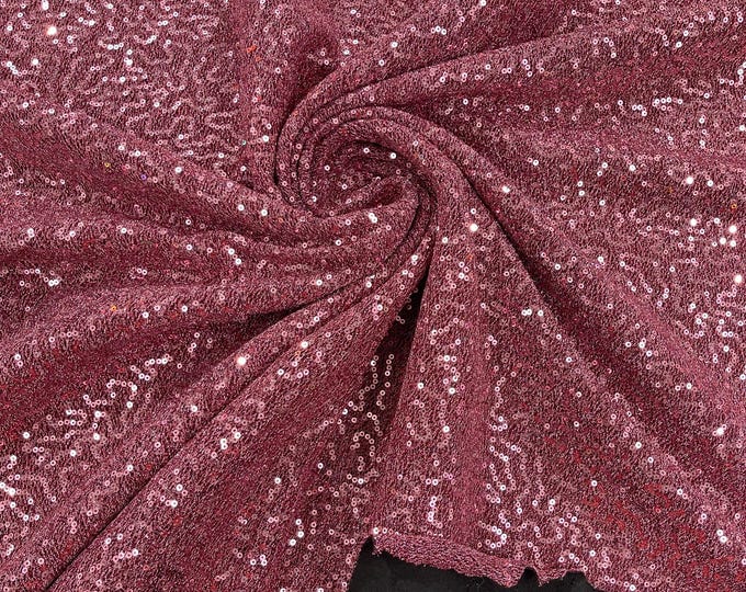 Mauve 4 Way Stretch Lurex Fabric By Yard, Shiny Sequins Lurex Fabric, Shimmer Lurex Fabric, Lurex Sequin Fabric, Metallic Lurex Spandex