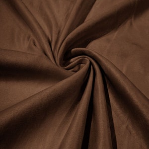 58&quot; Faux Micro Suede Fabric - Brown - Polyester Micro Suede Fabric for Upholstery / Crafts / Costume Sold By The Yard