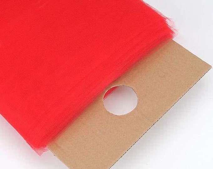 Mia Fabrics Red 54"Inches Wide by 40 Yards Long (120 ft) Fabric Tulle Bolt for Wedding and Decoration, Bridal Wedding Tulle