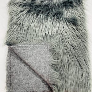Charcoal Shaggy Faux Fur Fabric By Yard, Long Pile Luxury Shaggy Craft, Costume, Apparel, Decoration, Cosplay, Sewing Decoration 60" Wide