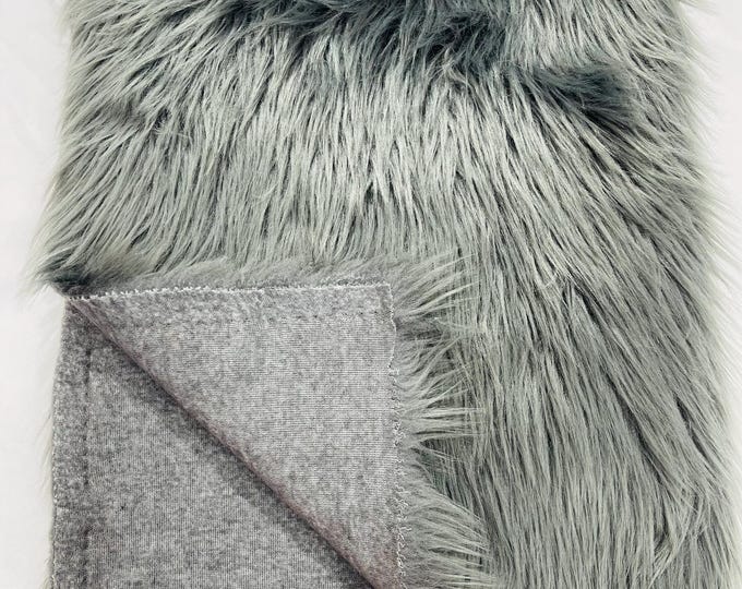 Charcoal Shaggy Faux Fur Fabric By Yard, Long Pile Luxury Shaggy Craft, Costume, Apparel, Decoration, Cosplay, Sewing Decoration 60" Wide