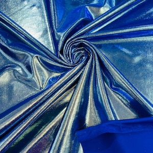 Royal Blue Iridescent Mystique Nylon Spandex Fabric: 4-Way Stretch
