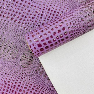 Passion Purple Gator 3D geprägter Vinyl-Stoff Kunstleder Vinyl-Stoff, geprägtes Krokodil-Gewebe Schüttgut Polsterung Geldbörsen Schuhe