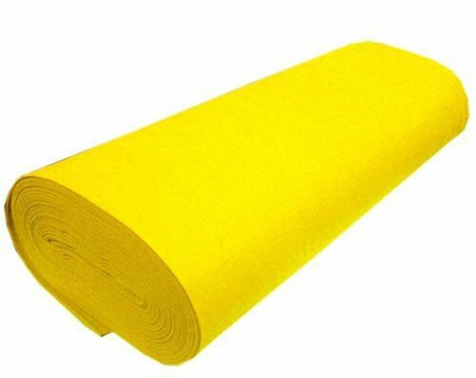 Yellow Acrylic Felt 72” Wide School Craft Poker Table Fabric Sold By Yard