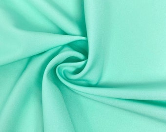 Aqua Poly Poplin Fabric: 60" Wide Polyester, Wrinkle Resistant