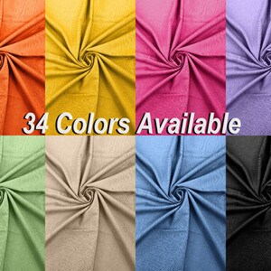 50&quot; Medium Weight Natural Linen Fabric - 34+ Colors, Sold By The Yard