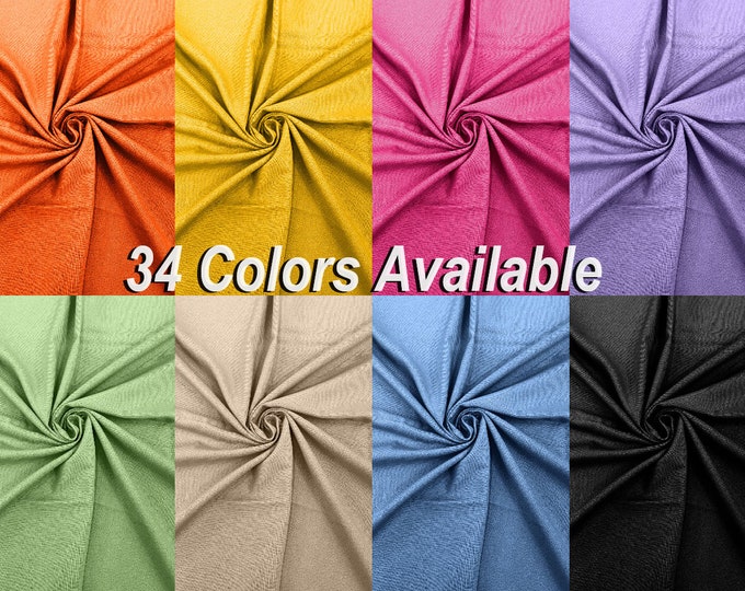 50" Natural Linen Fabric - Medium Weight Natural Linen Fabric Sold By Yard (34+ Colors)