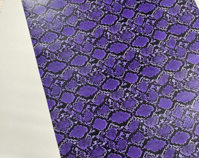 Purple Snake Skin Embossed Vinyl - Python Snake Upholstery Accessory Design Vinyl Faux Leather Sold by the Yard