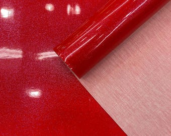 Candy Pink Glitter Vinyl Fabric: Sparkle Upholstery, 54" Wide