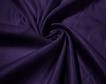 Plum Faux Micro Suede Fabric: 58" Wide Polyester Upholstery - Sold By The Yard