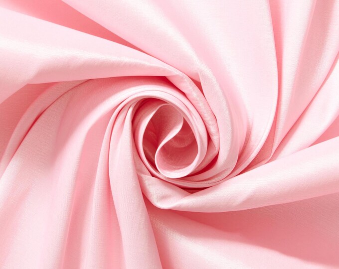Pink Taffeta Stretch Fabric 2-Way Stretch, Spandex Polyester 58" Wide Sold by The Yard