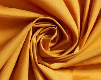 GOLD 60" Poly Cotton Broadcloth, Fabric by the Yard