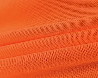 Orange Power Mesh Fabric 60" Wide, Sold By The Yard ( Many Colors ) Free Shipping