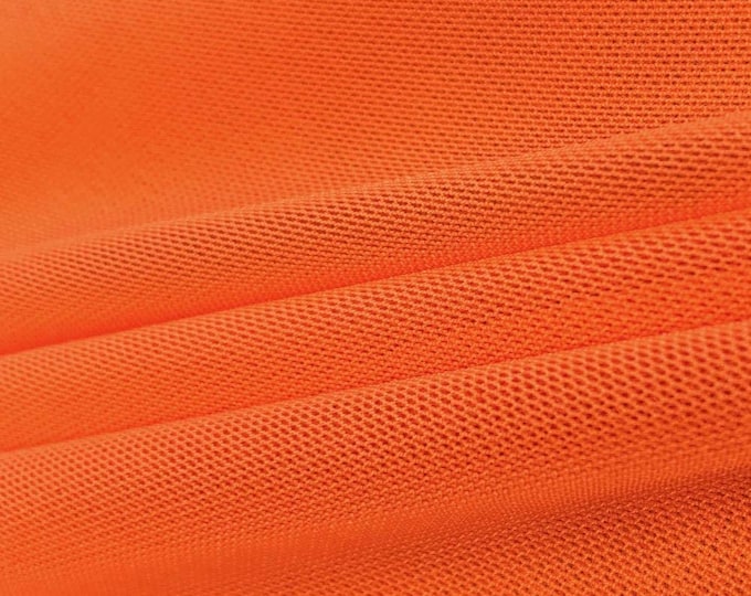Orange Power Mesh Fabric 60" Wide, Sold By The Yard ( Many Colors ) Free Shipping