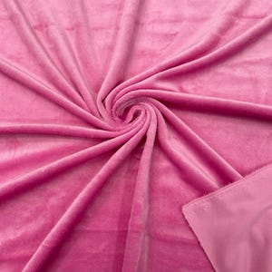 Pink Minky Fabric By The Yard: Ultra Soft 3mm Pile, 60&quot; Wide