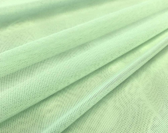 Mint Power Mesh Fabric 60" Wide, Sold By The Yard ( Many Colors ) Free Shipping