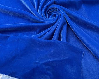 Royal Blue Micro Velvet Fabric: 54" Wide, Apparel & Craft Sewing