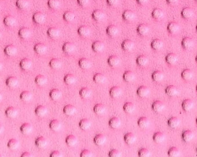 Mia' Fabrics Inc, Pink 58/59" Wide 100 Polyester Minky Dimple Dot Soft Cuddle Fabric by the Yard (Pick a Size)