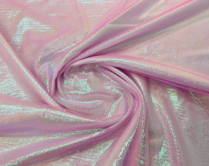 New Creations Fabric & Foam Inc, 40/45 Wide Iridescent Translucent Crushed  Shimmer Organza Fabric, Sells by The Yard (Aqua)