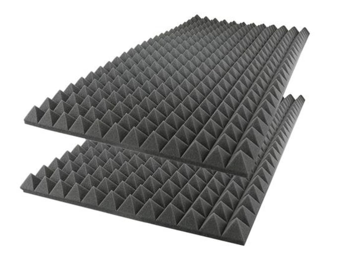 Acoustic Foam Panels 48" X 24" X 2" (2 Pack) Pyramid Wall Panels Panel Studio Soundproofing Foam Wall Panel