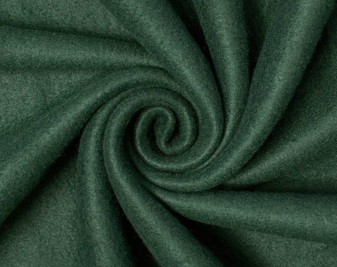 Hunter Green Green Soft Anti-Pill Polar Fleece Fabric: 60" Wide, Sold by The Yard