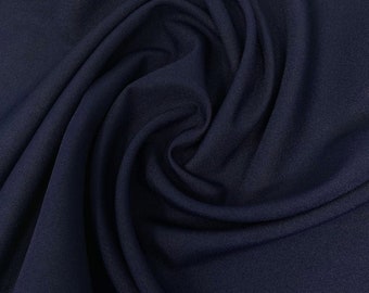 Navy Poly Poplin Fabric Polyester Solid 60'' By The Yard Table Covers Decoration Apparel ( Choose The Size )