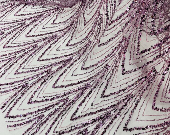 Plum Fashion Design Beads and Sequins, Luxury Beaded Fabric Embroidered on a Mesh Lace,Wedding,Bridal,Dress Sold By The Yard