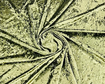 Olive Stretch Crushed Velvet Fabric: 58/60" Wide, Apparel, Costume