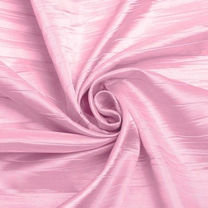 Light Pink Crushed Taffeta Fabric - 54&quot; Wide, Sold by The Yard